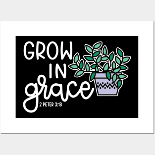 Grow In Grace Succulent Plant Christian Faith Cute Posters and Art